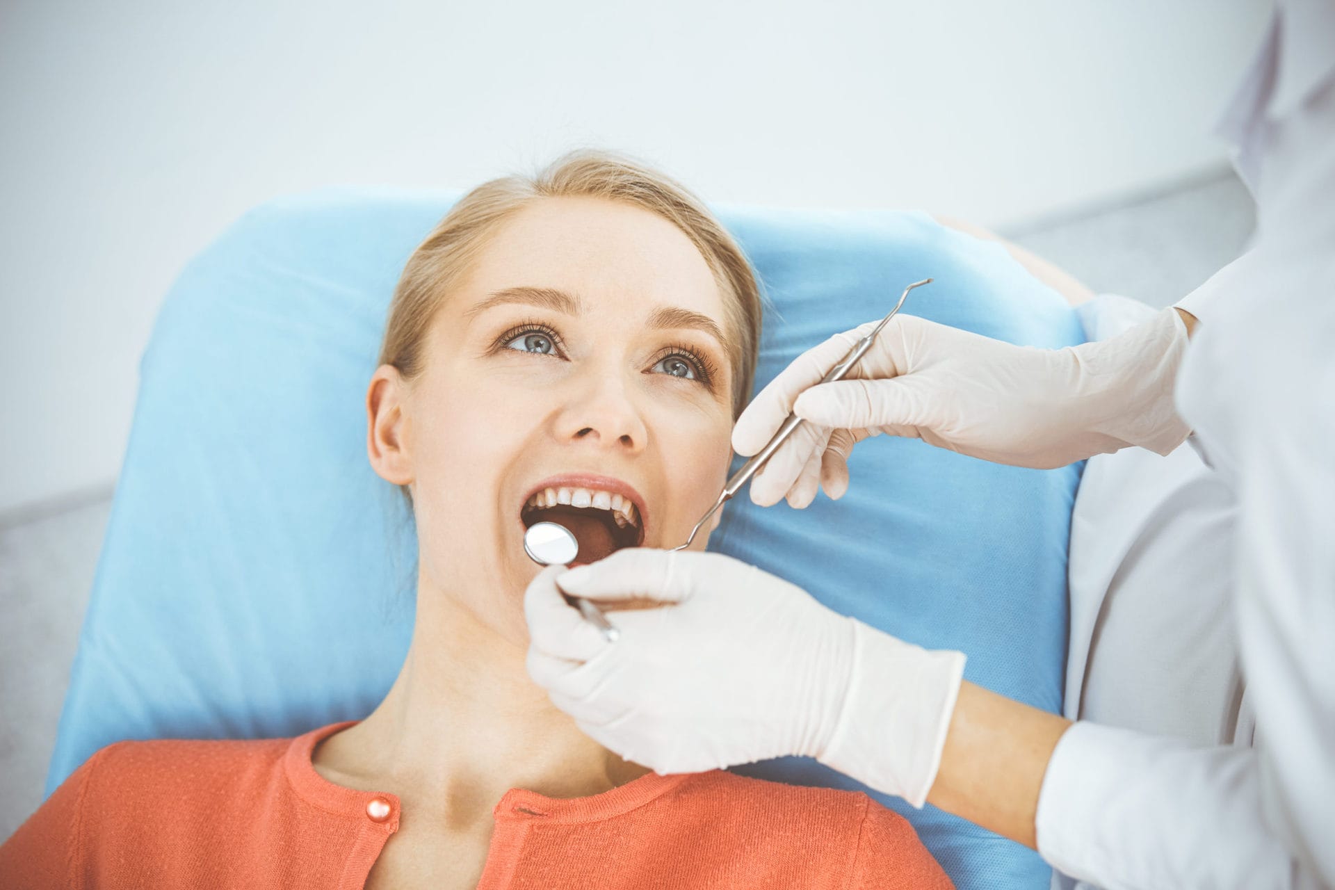 Woman getting root canal in Anchorage