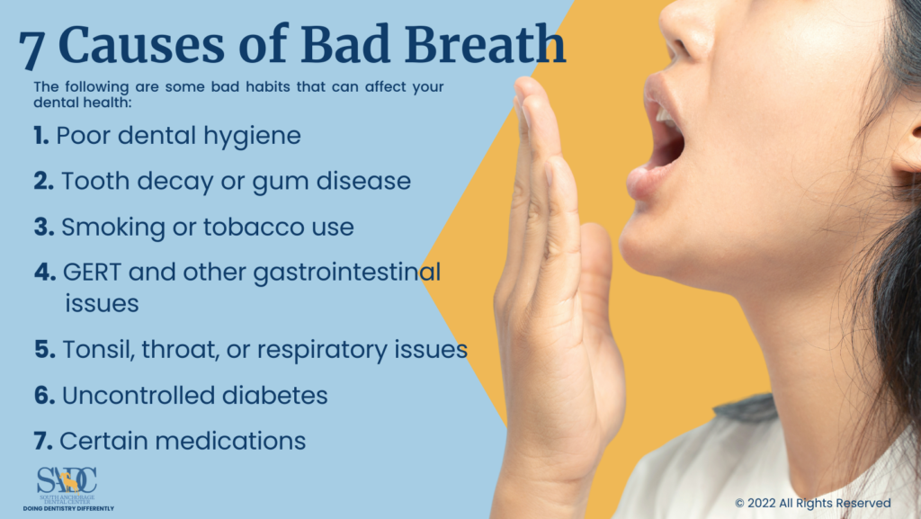 7 Causes of Bad Breath Infographic