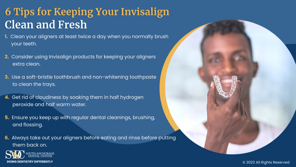 6 Tips for Keeping Your Invisalign Clean and Fresh Infographic